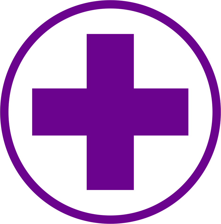 Emblema Croce Viola Italiana