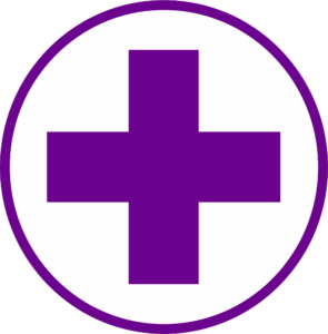 Emblema Croce Viola Italiana